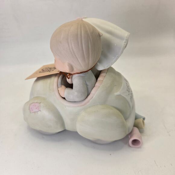 Precious Moments 520780 Wedding Couple Car “Wishing You Roads of Happiness” 1988 - Picture 5 of 16